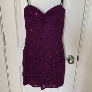 B.Darlin Purple Lace Dress
